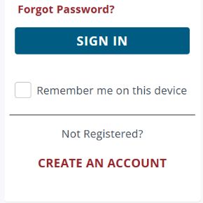 REALM Forgot Password, Sign In and Create an Account controls